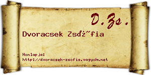 Dvoracsek Zsófia névjegykártya